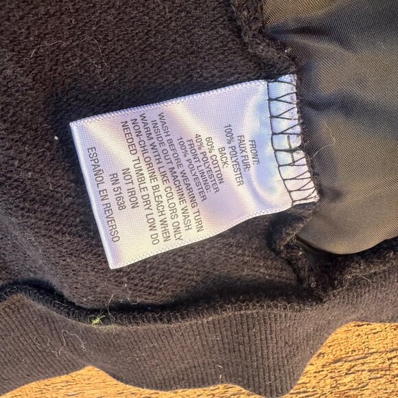 Epic Threads Black Faux Fur Girls Vest With Ribbed Hem & Sleeveless Design - Picture 3 of 9